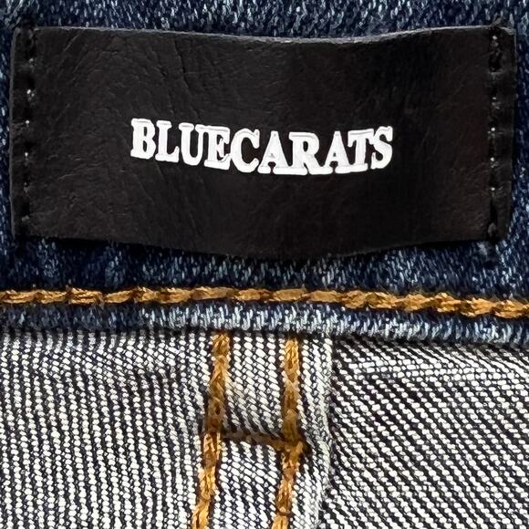 Bluecarats Spade Slim Fit Cargo Pockets Jeans Distressed Utility Punk - Picture 7 of 9